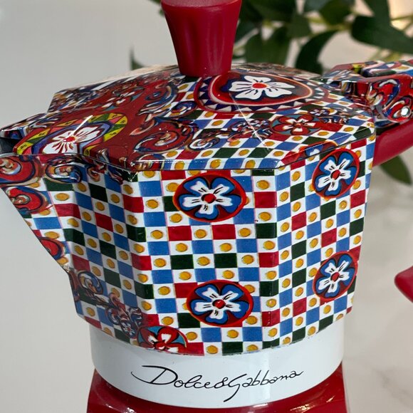 -SOLD-❌  Bialetti × Dolce & Gabbana Moka Express — “Carretto Siciliano” 3-Cup - Picture 10 of 12